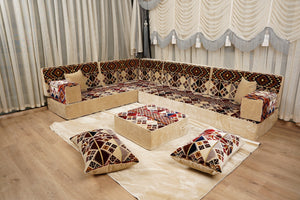 أطقم كنب ديوان أصلية، كنب غرفة معيشة على طراز بوهو، كنب مجلس عربي، طقم كنب تقليدي، كنب أرضي مقسم، وسادة مغربية