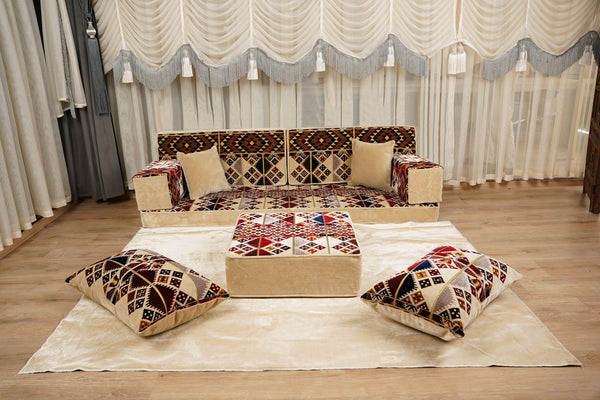 Arabic Living Room Sofa Set, Floor Cushions, Diwan Sofa Sets, Traditional Sofa Set, Sectional Floor Cushions, Boho Style Floor Couch
