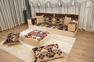 أطقم كنب ديوان أصلية، كنب غرفة معيشة على طراز بوهو، كنب مجلس عربي، طقم كنب تقليدي، كنب أرضي مقسم، وسادة مغربية