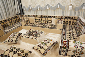 Traditional Arabic Floor Cushion, Diwan Sofa Sets, Ottoman Cushion, Handmade Arabic Floor Sofa, Arabic Majlis Sofa, Turkish Floor Sofa
