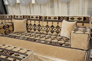 Traditional Arabic Floor Cushion, Diwan Sofa Sets, Ottoman Cushion, Handmade Arabic Floor Sofa, Arabic Majlis Sofa, Turkish Floor Sofa
