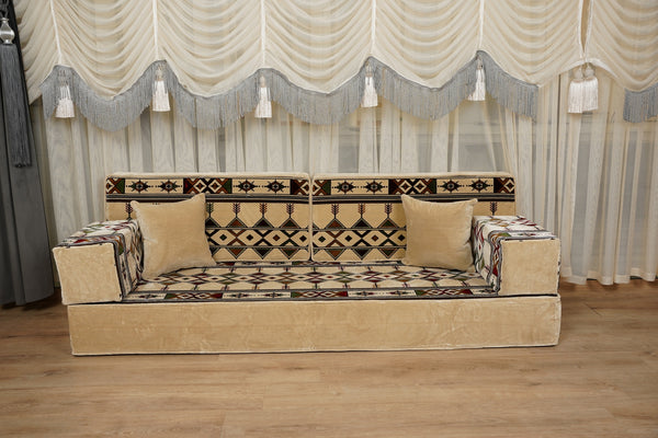 Traditional Arabic Floor Cushion, Diwan Sofa Sets, Ottoman Cushion, Handmade Arabic Floor Sofa, Arabic Majlis Sofa, Turkish Floor Sofa