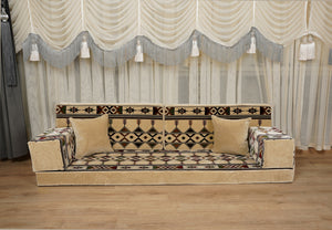 Traditional Arabic Floor Cushion, Diwan Sofa Sets, Ottoman Cushion, Handmade Arabic Floor Sofa, Arabic Majlis Sofa, Turkish Floor Sofa