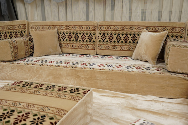 كنبة تركية أرضية، كنبة بوهو أرضية، طقم كنب ديوان، كنبة على الطراز المغربي، كنبة عربية أرضية مع وسائد، طقم جلسة عربية