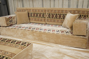 كنبة تركية أرضية، كنبة بوهو أرضية، طقم كنب ديوان، كنبة على الطراز المغربي، كنبة عربية أرضية مع وسائد، طقم جلسة عربية