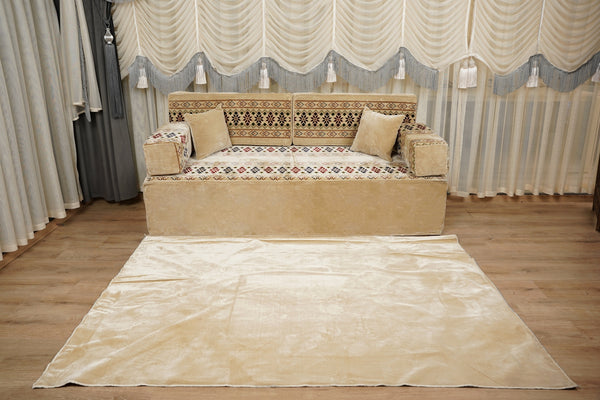 Turkish Floor Sofa, Boho Floor Couches, Diwan Sofa Sets, Moroccan Style Couch, Arabic Floor Sofa with Cushions, Arabic Jalsa Set