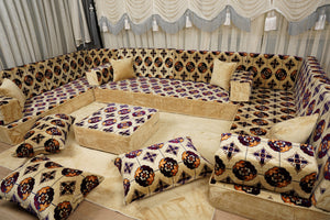 طقم وسائد أرضية، كنبة أرضية تركية، طقم كنب ديوان، كنبة مغربية، طقم كنب مقسم، طقم كنب غرفة معيشة على طراز بوهو، كنبة أرضية عربية