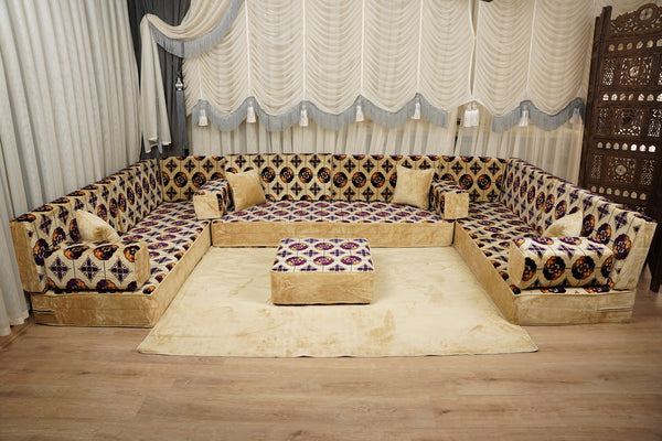 طقم وسائد أرضية، كنبة أرضية تركية، طقم كنب ديوان، كنبة مغربية، طقم كنب مقسم، طقم كنب غرفة معيشة على طراز بوهو، كنبة أرضية عربية