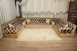 طقم وسائد أرضية، كنبة أرضية تركية، طقم كنب ديوان، كنبة مغربية، طقم كنب مقسم، طقم كنب غرفة معيشة على طراز بوهو، كنبة أرضية عربية