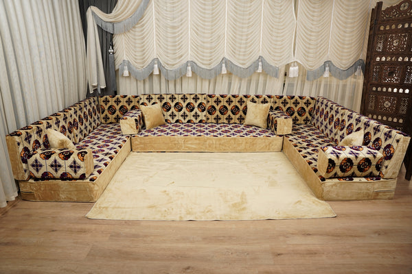 طقم وسائد أرضية، كنبة أرضية تركية، طقم كنب ديوان، كنبة مغربية، طقم كنب مقسم، طقم كنب غرفة معيشة على طراز بوهو، كنبة أرضية عربية