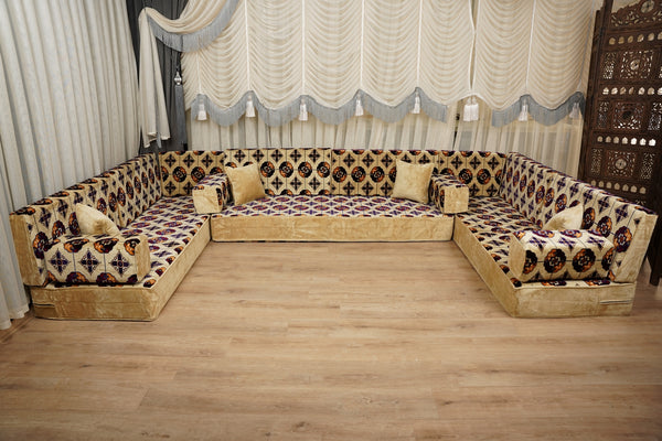 طقم وسائد أرضية، كنبة أرضية تركية، طقم كنب ديوان، كنبة مغربية، طقم كنب مقسم، طقم كنب غرفة معيشة على طراز بوهو، كنبة أرضية عربية