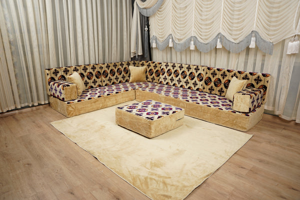 طقم وسائد أرضية، كنبة أرضية تركية، طقم كنب ديوان، كنبة مغربية، طقم كنب مقسم، طقم كنب غرفة معيشة على طراز بوهو، كنبة أرضية عربية