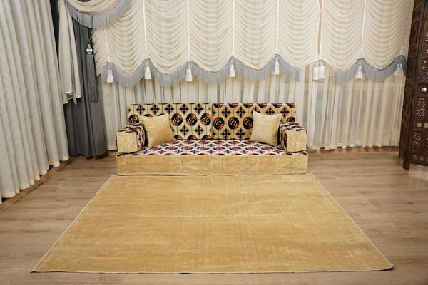 طقم وسائد أرضية، كنبة أرضية تركية، طقم كنب ديوان، كنبة مغربية، طقم كنب مقسم، طقم كنب غرفة معيشة على طراز بوهو، كنبة أرضية عربية