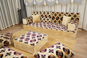 طقم وسائد أرضية، كنبة أرضية تركية، طقم كنب ديوان، كنبة مغربية، طقم كنب مقسم، طقم كنب غرفة معيشة على طراز بوهو، كنبة أرضية عربية