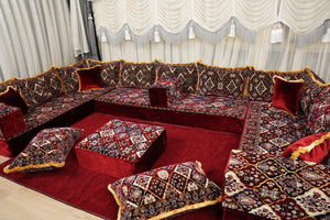 Diwan Sofa Sets, ريكة مجالس, Ottoman Cushion Set, Handmade Floor Seating Sofa, Sectional Floor Sofa, Boho Floor Couch, Traditional Floor Sofa
