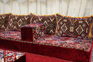 Diwan Sofa Sets, ريكة مجالس, Ottoman Cushion Set, Handmade Floor Seating Sofa, Sectional Floor Sofa, Boho Floor Couch, Traditional Floor Sofa