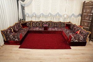 Diwan Sofa Sets, ريكة مجالس, Ottoman Cushion Set, Handmade Floor Seating Sofa, Sectional Floor Sofa, Boho Floor Couch, Traditional Floor Sofa