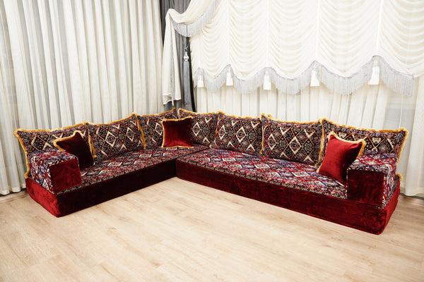 Diwan Sofa Sets, ريكة مجالس, Ottoman Cushion Set, Handmade Floor Seating Sofa, Sectional Floor Sofa, Boho Floor Couch, Traditional Floor Sofa