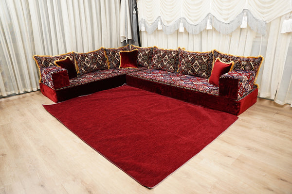 Diwan Sofa Sets, ريكة مجالس, Ottoman Cushion Set, Handmade Floor Seating Sofa, Sectional Floor Sofa, Boho Floor Couch, Traditional Floor Sofa