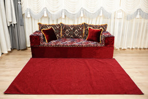 Boho Floor Couches, Diwan Sofa Sets, Velvet Majlis Sofa, Ottoman Cushion Set, Handmade Floor Seating Sofa, Sectional Floor Sofa