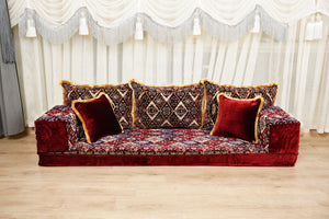 Diwan Sofa Sets, ريكة مجالس, Ottoman Cushion Set, Handmade Floor Seating Sofa, Sectional Floor Sofa, Boho Floor Couch, Traditional Floor Sofa