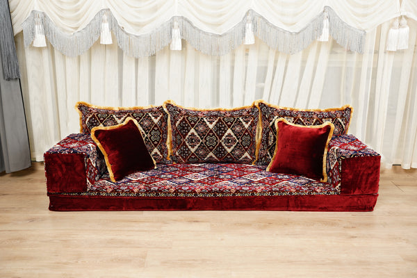 Diwan Sofa Sets, ريكة مجالس, Ottoman Cushion Set, Handmade Floor Seating Sofa, Sectional Floor Sofa, Boho Floor Couch, Traditional Floor Sofa
