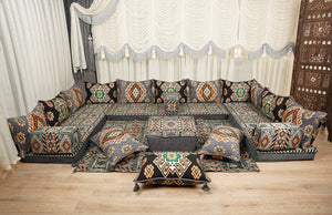 Ottoman Floor Sofa Seating Set, Traditional Sofa Set, Diwan Sofa Sets, Arabic Majlis Sofa, Moroccan Sofa Set, Ottoman Couch