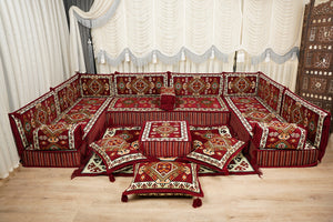 Boho Floor Seating, Arabic Sofa Set, Diwan Sofa Sets, جلوس عربي على الأرض,  Boho Floor Seating, Traditional Floor Sofa, Arabic Jalsa Set