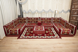 Boho Floor Seating, Arabic Sofa Set, Diwan Sofa Sets, جلوس عربي على الأرض,  Boho Floor Seating, Traditional Floor Sofa, Arabic Jalsa Set