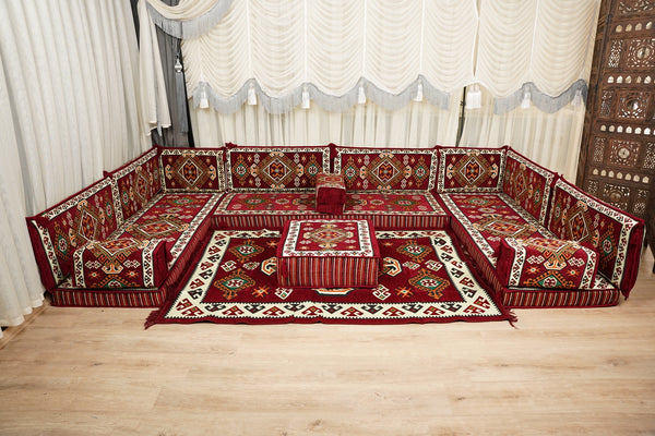Boho Floor Seating, Arabic Sofa Set, Diwan Sofa Sets, جلوس عربي على الأرض,  Boho Floor Seating, Traditional Floor Sofa, Arabic Jalsa Set