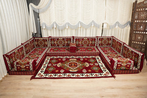 Boho Floor Seating, Arabic Sofa Set, Diwan Sofa Sets, جلوس عربي على الأرض,  Boho Floor Seating, Traditional Floor Sofa, Arabic Jalsa Set