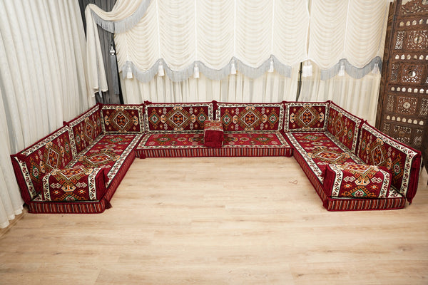 Boho Floor Seating, Arabic Sofa Set, Diwan Sofa Sets, جلوس عربي على الأرض,  Boho Floor Seating, Traditional Floor Sofa, Arabic Jalsa Set