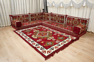 Boho Floor Seating, Arabic Sofa Set, Diwan Sofa Sets, جلوس عربي على الأرض,  Boho Floor Seating, Traditional Floor Sofa, Arabic Jalsa Set