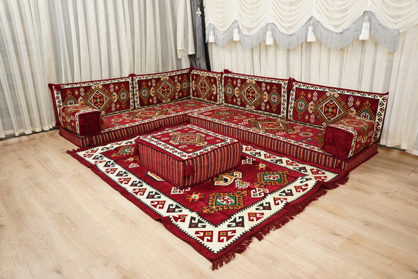 Boho Floor Seating, Arabic Sofa Set, Diwan Sofa Sets, جلوس عربي على الأرض,  Boho Floor Seating, Traditional Floor Sofa, Arabic Jalsa Set