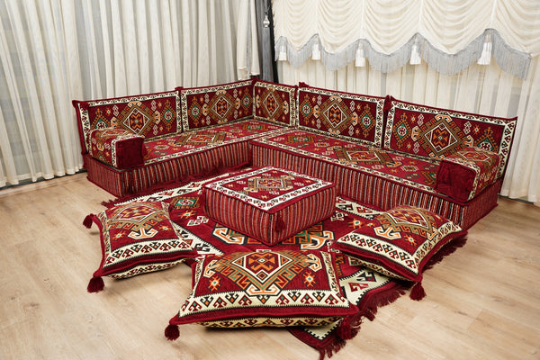 Boho Floor Seating, Arabic Sofa Set, Diwan Sofa Sets, جلوس عربي على الأرض,  Boho Floor Seating, Traditional Floor Sofa, Arabic Jalsa Set