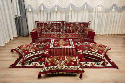 Boho Floor Seating, Arabic Sofa Set, Diwan Sofa Sets, جلوس عربي على الأرض,  Boho Floor Seating, Traditional Floor Sofa, Arabic Jalsa Set