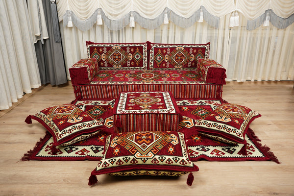 Boho Floor Seating, Arabic Sofa Set, Diwan Sofa Sets, جلوس عربي على الأرض,  Boho Floor Seating, Traditional Floor Sofa, Arabic Jalsa Set