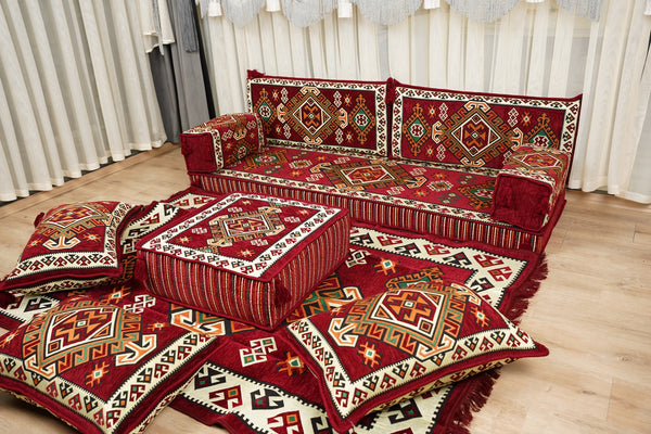 Boho Floor Seating, Arabic Sofa Set, Diwan Sofa Sets, جلوس عربي على الأرض,  Boho Floor Seating, Traditional Floor Sofa, Arabic Jalsa Set