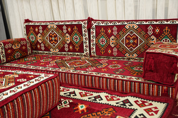 Boho Floor Seating, Arabic Sofa Set, Diwan Sofa Sets, جلوس عربي على الأرض,  Boho Floor Seating, Traditional Floor Sofa, Arabic Jalsa Set