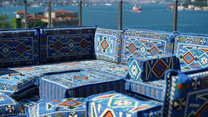 8'' Thickness U Sofa Set, Floor Seating Set, Arabic Sofa, Moroccan Sofa Seating Set