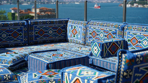 8'' Thickness U Sofa Set, Floor Seating Set, Arabic Sofa, Moroccan Sofa Seating Set