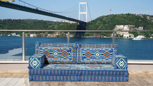 Arabic Floor Sofa Set, Terrace Pallet Sofa with Ottoman Couch and Rug, Traditional Floor Couch, Floor Cushions, Arabic Majlis