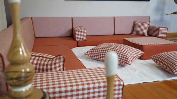 Turkish Sofa, Entryway Bench, Bohemian Furniture, Floor Seating Set, Arabic Floor Cushions, Arabic Sofa, Linen Sofas