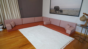 Turkish Sofa, Entryway Bench, Bohemian Furniture, Floor Seating Set, Arabic Floor Cushions, Arabic Sofa, Linen Sofas
