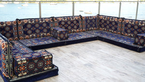 8'' Thickness U Sofa Set, Floor Cushions, Arabic Majlis Seating, Turkish Floor Seating