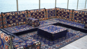 8'' Thickness U Sofa Set, Floor Cushions, Arabic Majlis Seating, Turkish Floor Seating