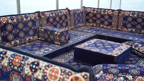 8'' Thickness U Sofa Set, Floor Cushions, Arabic Majlis Seating, Turkish Floor Seating