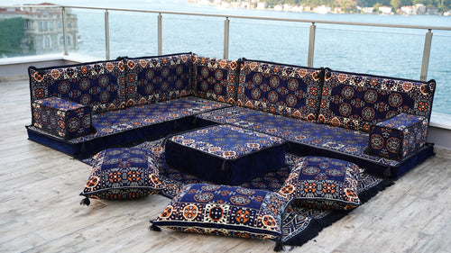8'' Thickness L Sofa Set, Sectional Sofa, Sectional Sofa, Arabic Majlis, Oriental Sofa, Moroccan Sofa