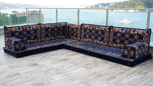 8'' Thickness L Sofa Set, Sectional Sofa, Sectional Sofa, Arabic Majlis, Oriental Sofa, Moroccan Sofa