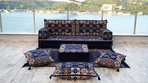 Ethnic Sofa, Living Room Sofa, Arabic Jalsa, Moroccan Sofas, Sectional Sofas, Sofa Slipcovers, Patio Sofa with Ottoman Couch and Rug